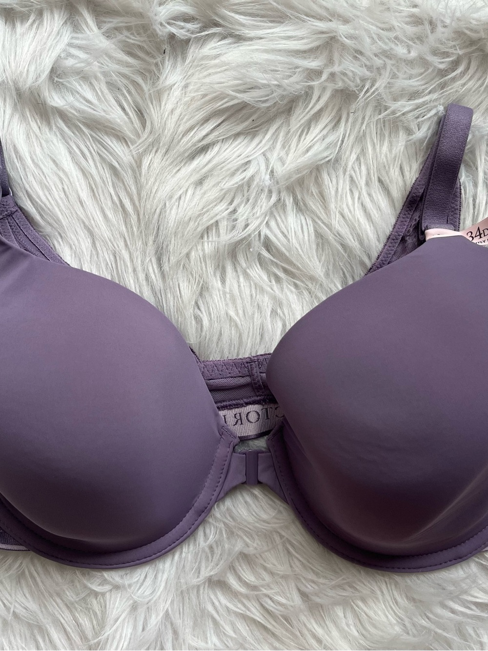 Victoria's Secret T-Shirt Lightly Lined Full Coverage Front-Close Lace Trim Bra